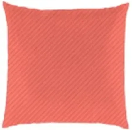 Coral Stripe Outdoor Pillow 18"W x 18"H