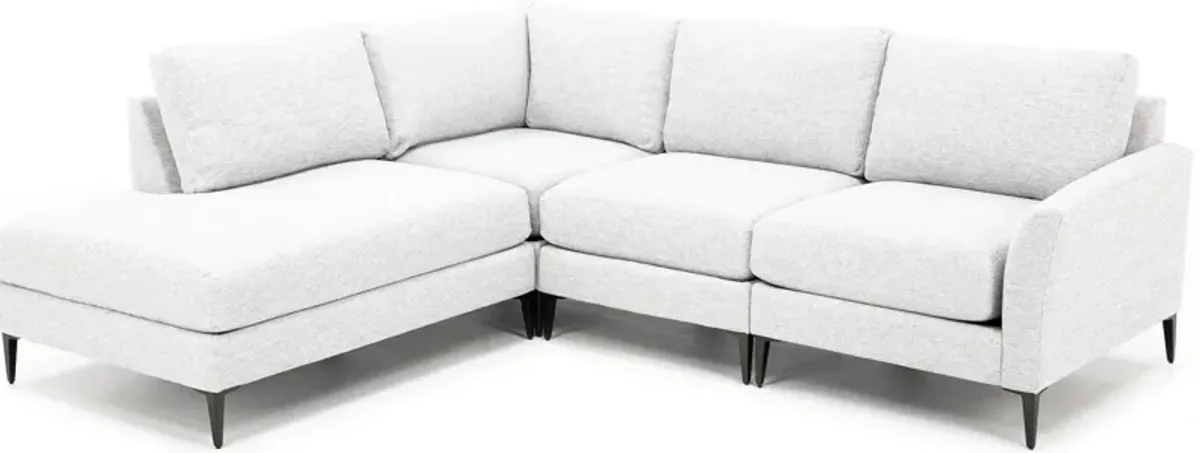 Nova 4-Pc. Sectional Left-Facing in Tech Pebble