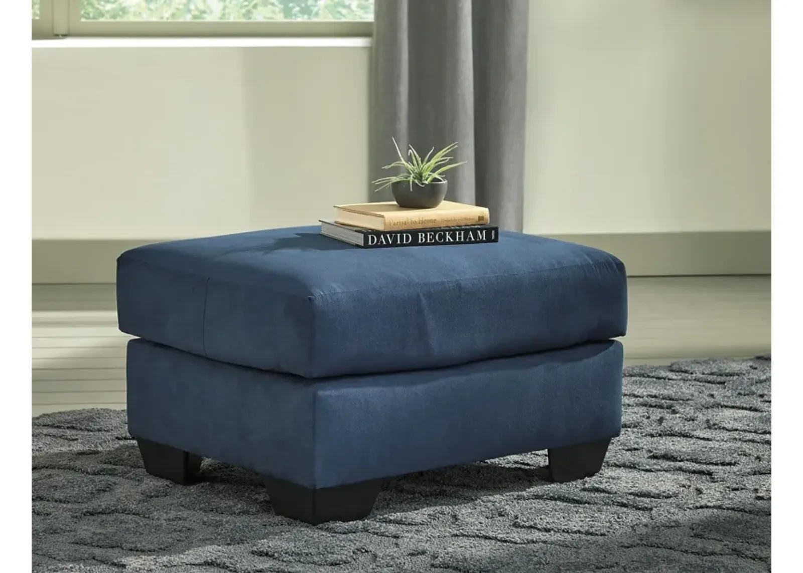 Collins Ottoman in Blue