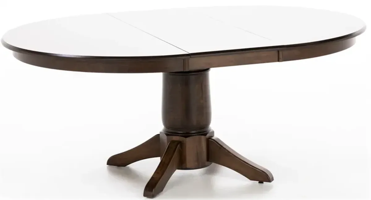 Gascho Riley 54-72" Round to Oval Dining Table, Walnut