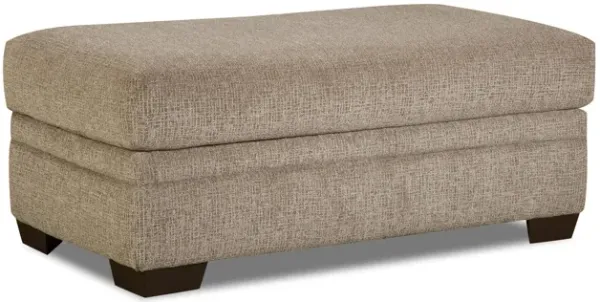 Oscar Wide Ottoman in Pewter