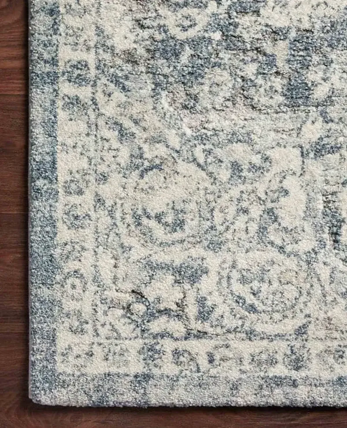 Theory Ivory/Blue Area Rug 9'6"W x 13'L