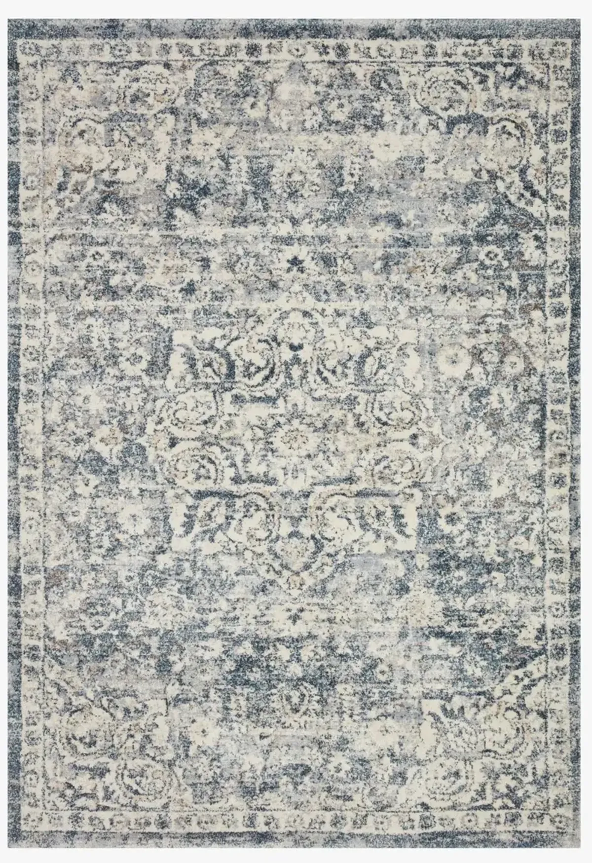 Theory Ivory/Blue Area Rug 9'6"W x 13'L