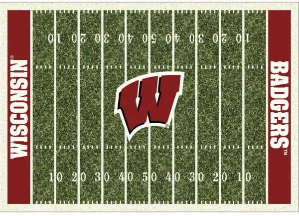 Badgers Homefield Area Rug 7'6"W x 10'6"L