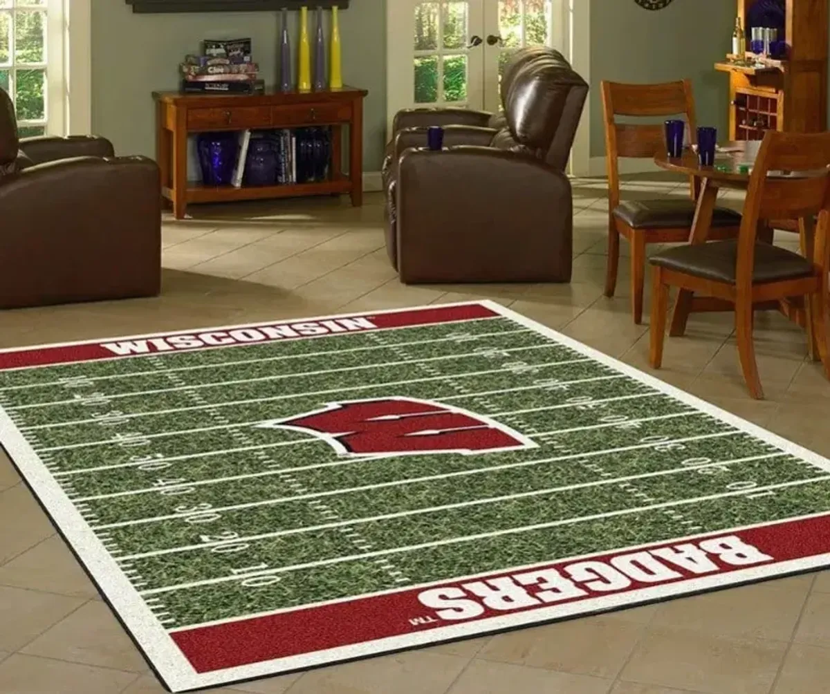 Badgers Homefield Area Rug 3'8"W x 5'3"L