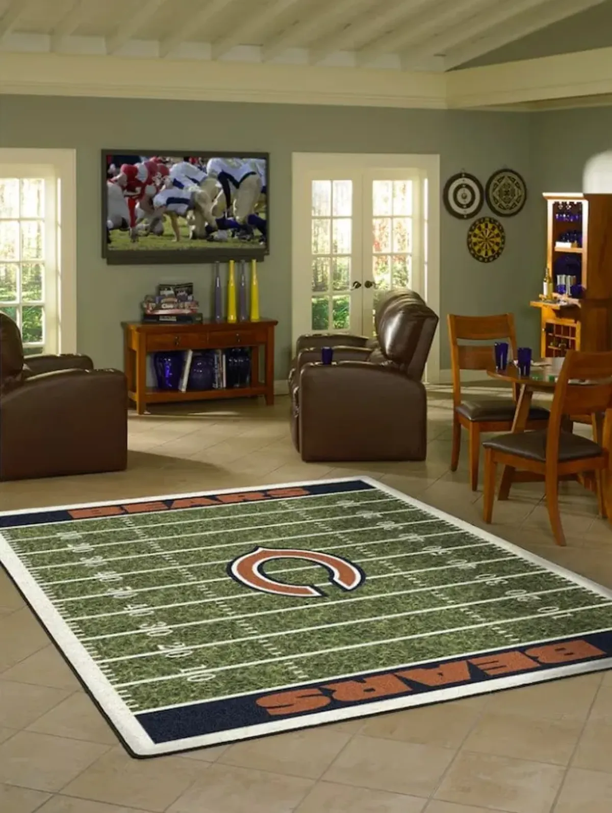 Bears Homefield Area Rug 7'6"W x 10'6"L