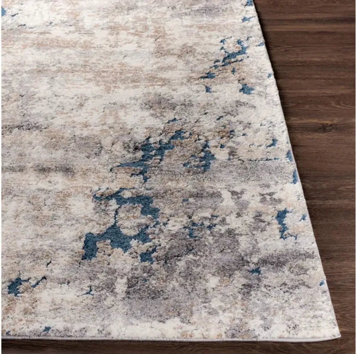 Tuscany Tan/Grey/Blue Area Rug 9'W x 12'1"L