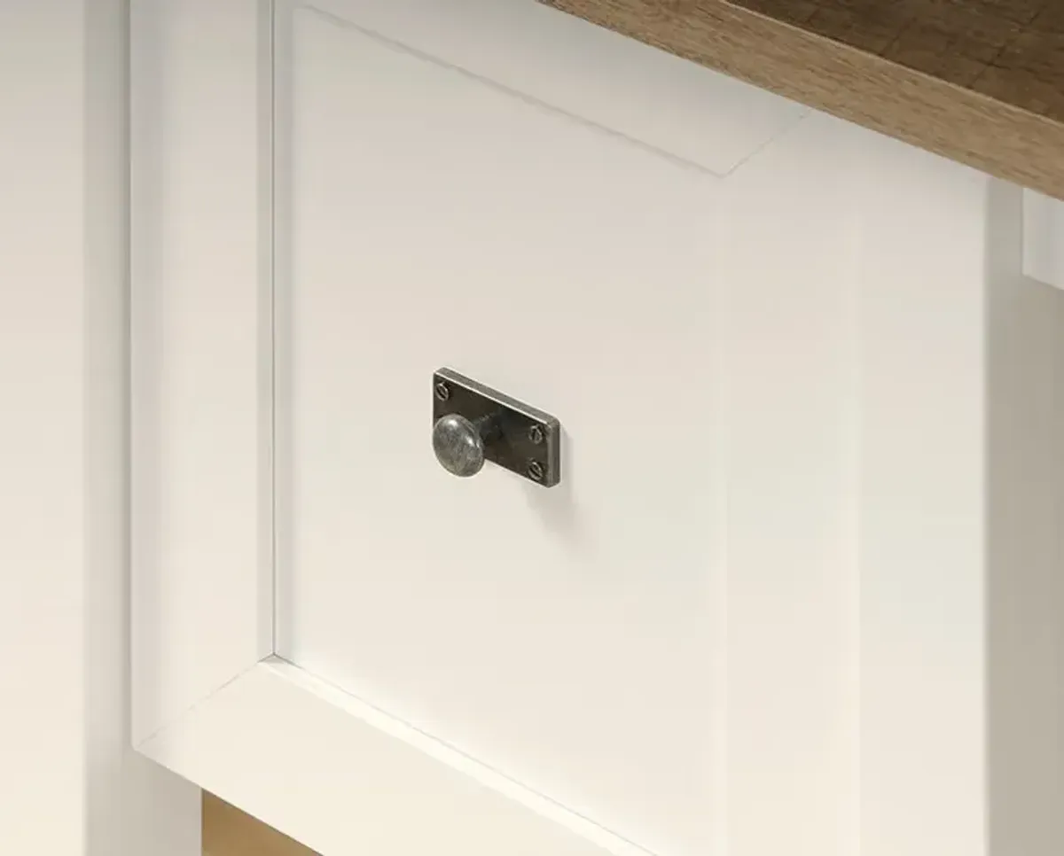 Cottage Road Soft White Pedestal Desk 