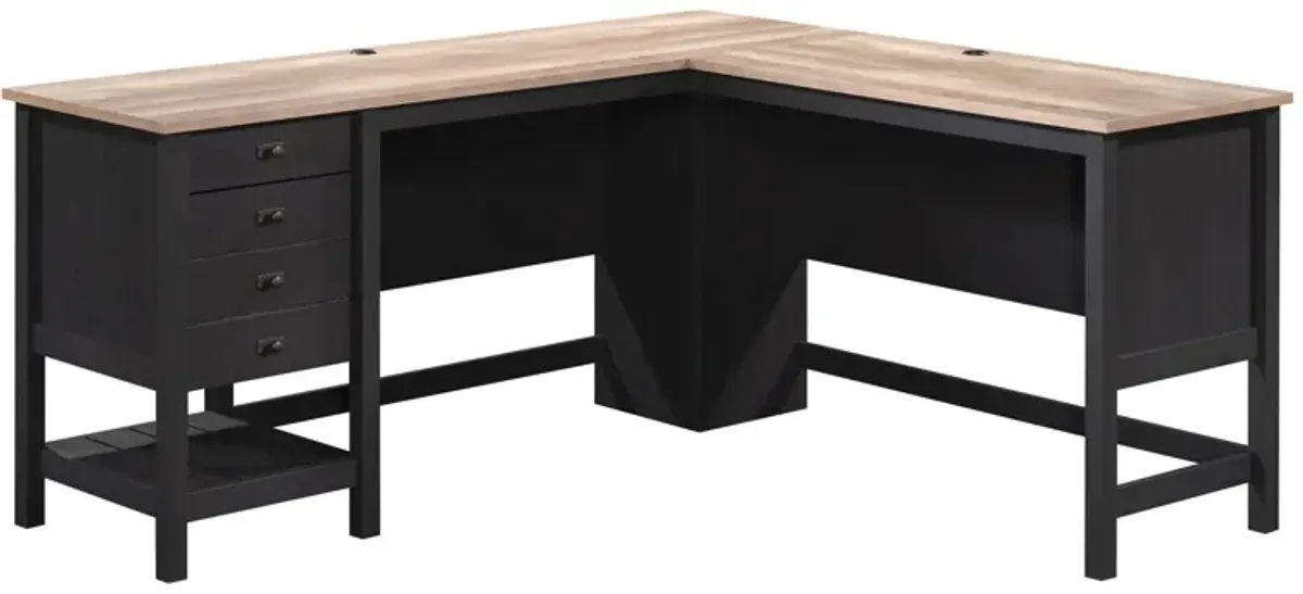 Raven Oak L-Desk