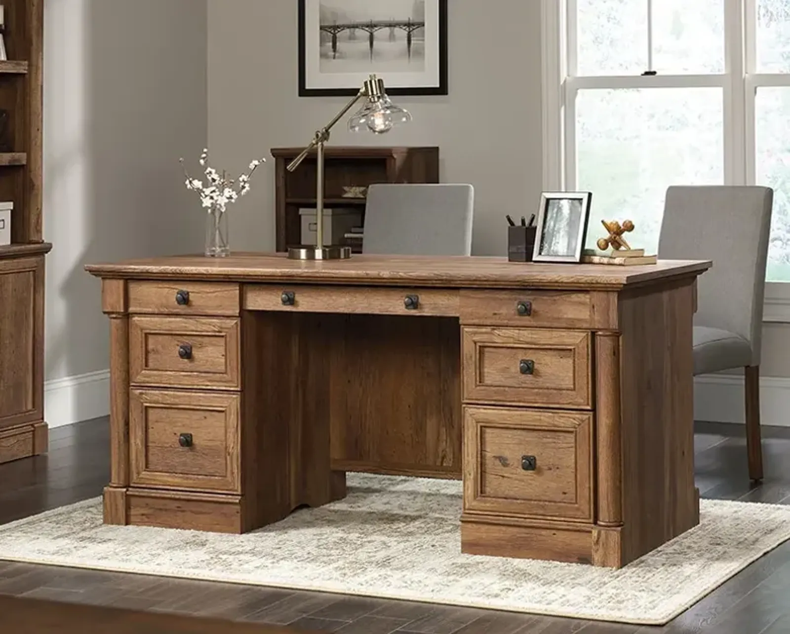 Vintage Oak Exec Desk