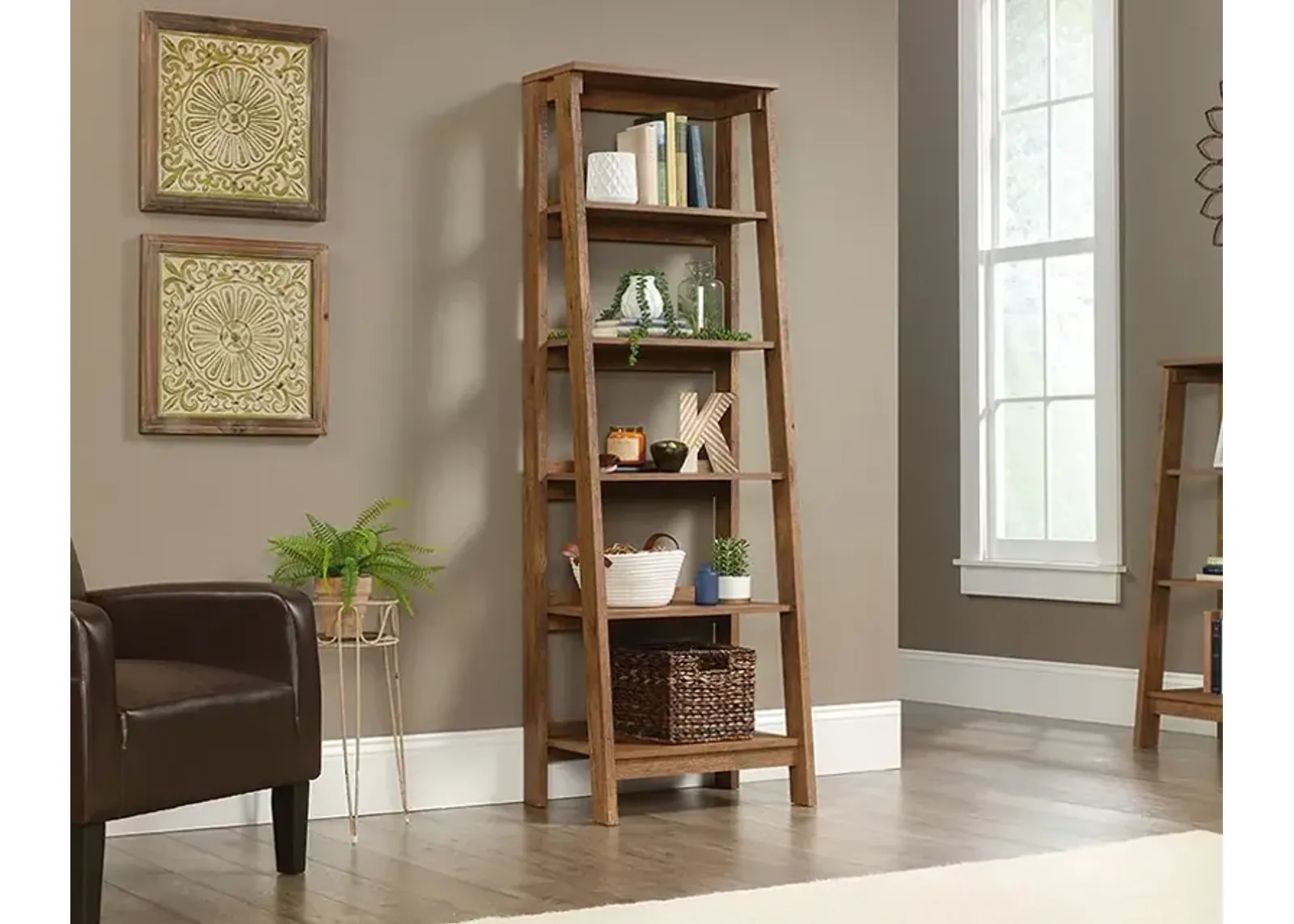 Vintage Oak Trestle Bookcase