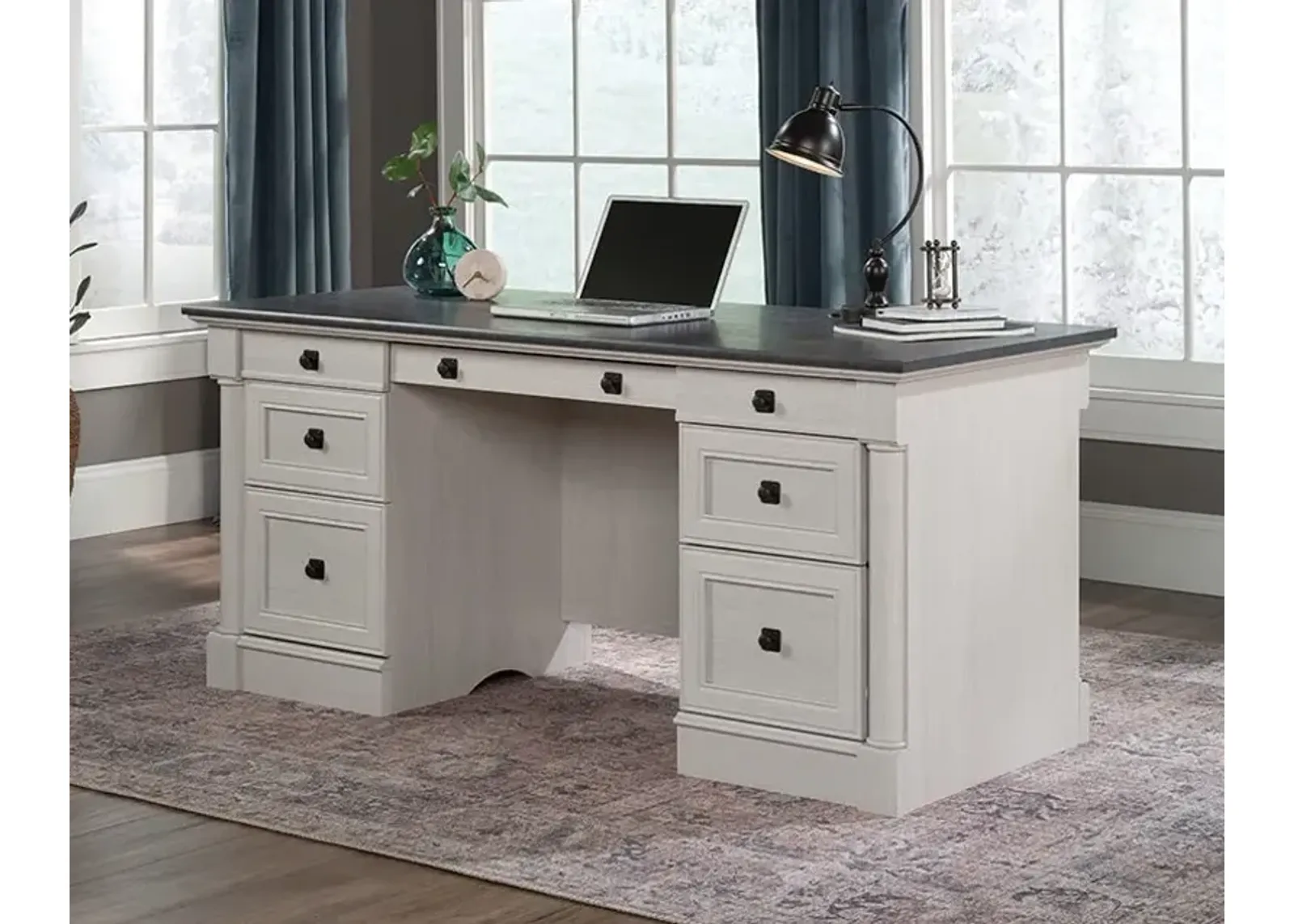 Glacier Oak Exec Desk