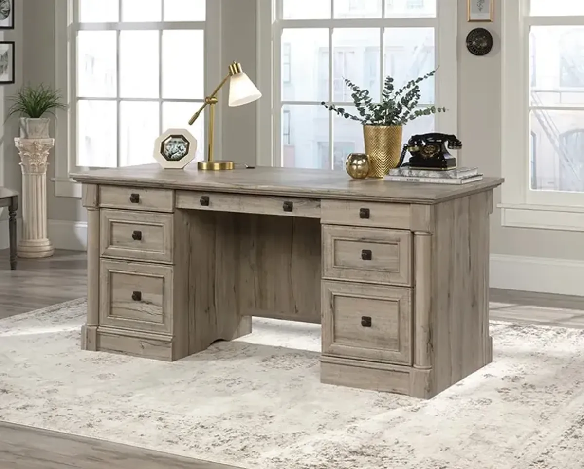 Split Oak Exec Desk