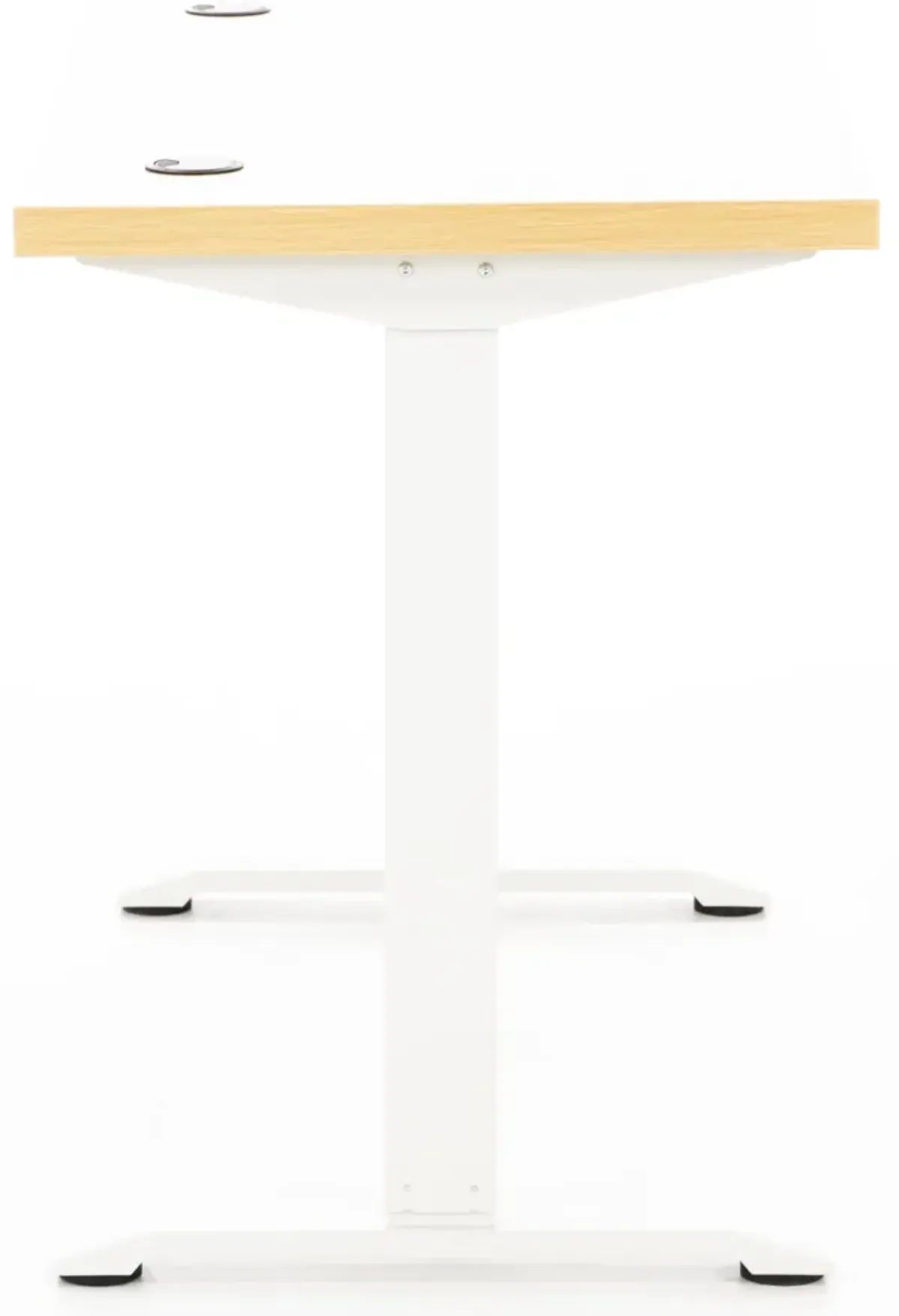 Rise Natural & White Sit Stand Desk 