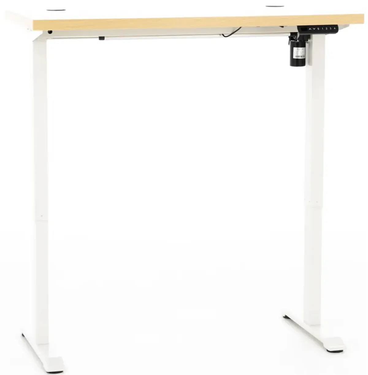 Rise Natural & White Sit Stand Desk 