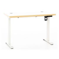 Rise Natural & White Sit Stand Desk 