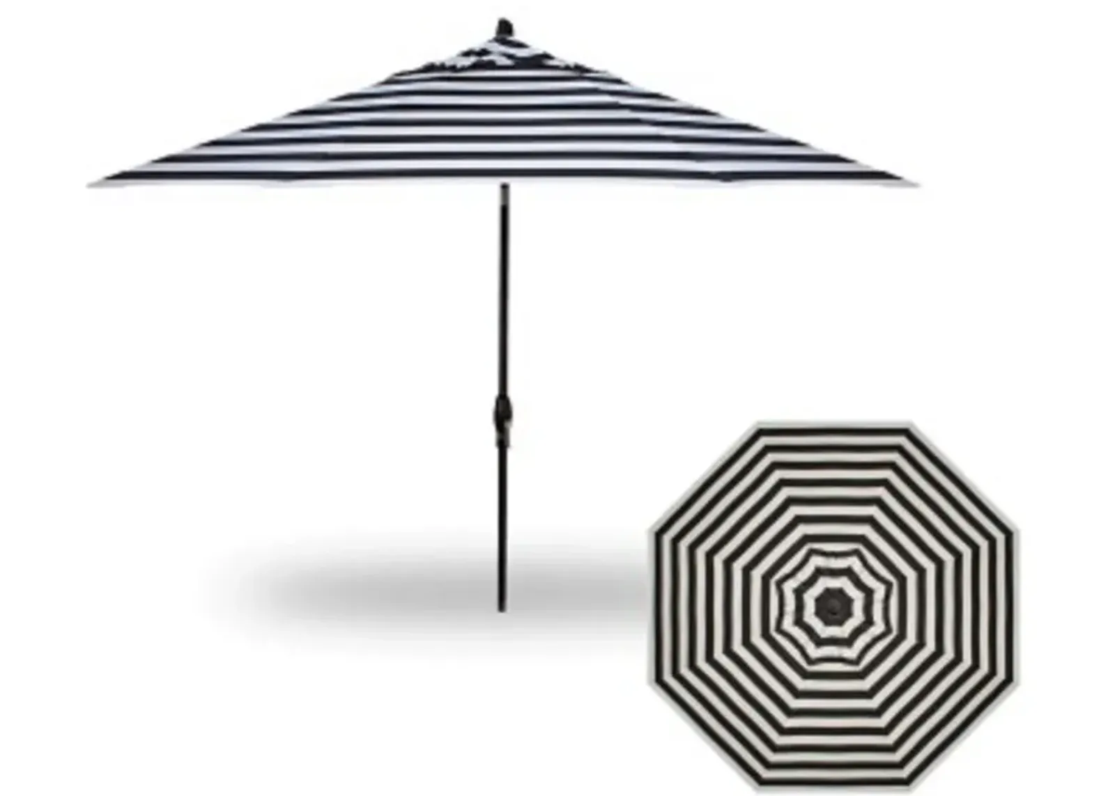 11' Auto Tilt Kinzie Stripe Umbrella