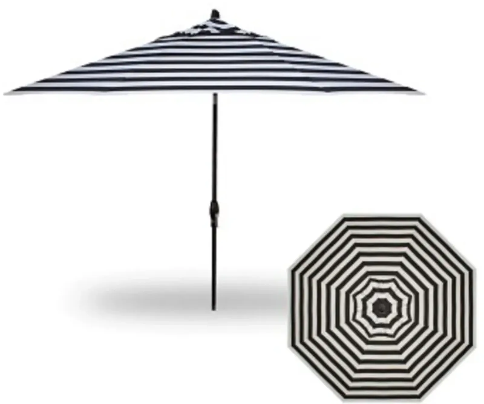 11' Auto Tilt Kinzie Stripe Umbrella