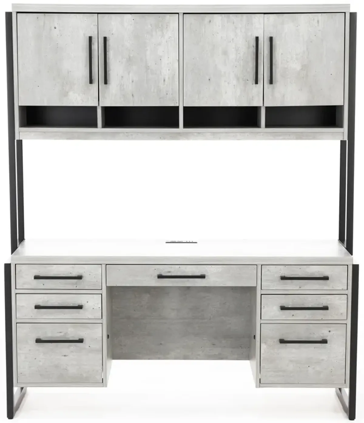 Artisan Concrete Credenza & Hutch