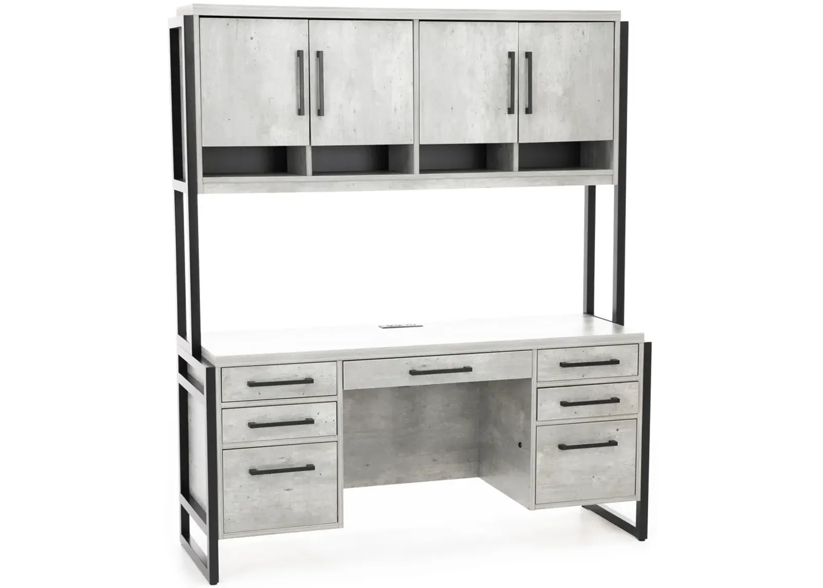 Artisan Concrete Credenza & Hutch