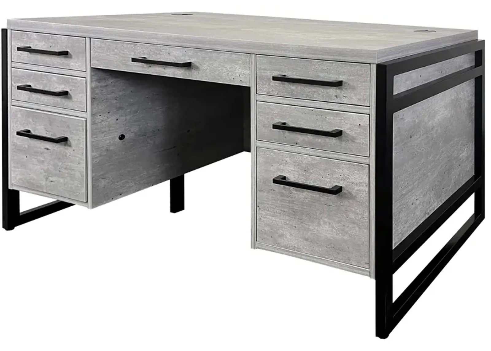 Artisan Concrete Double Ped Desk