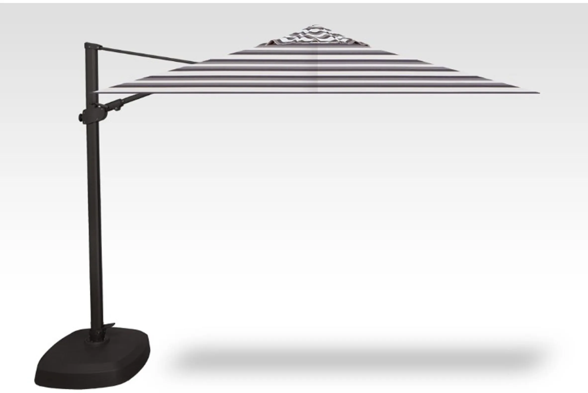 2-Pc 11' Square Cantilever Richmond Stone Stripe Umbrella