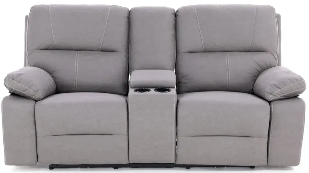 Explorer Power Headrest Reclining Console Loveseat