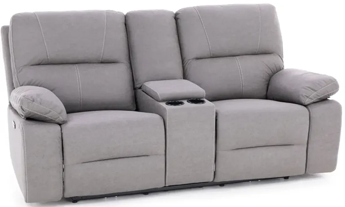 Explorer Power Headrest Reclining Console Loveseat