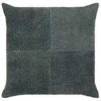 Charcoal Corduroy Pillow 18"W x 18"H