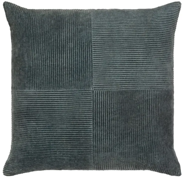 Charcoal Corduroy Pillow 18"W x 18"H