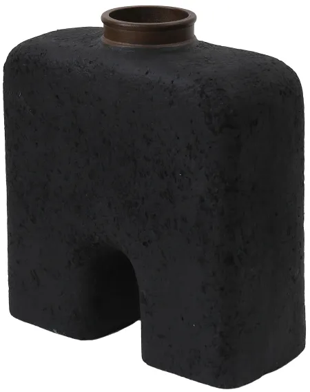 Small Black Ecomix Modern Vase 11"W x 13"H