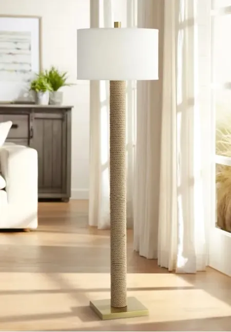 Rope Column Floor Lamp 64"H