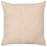 Light Beige Corduroy Pillow 18"W x 18"H