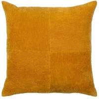 Mustard Corduroy Pillow 18"W x 18"H