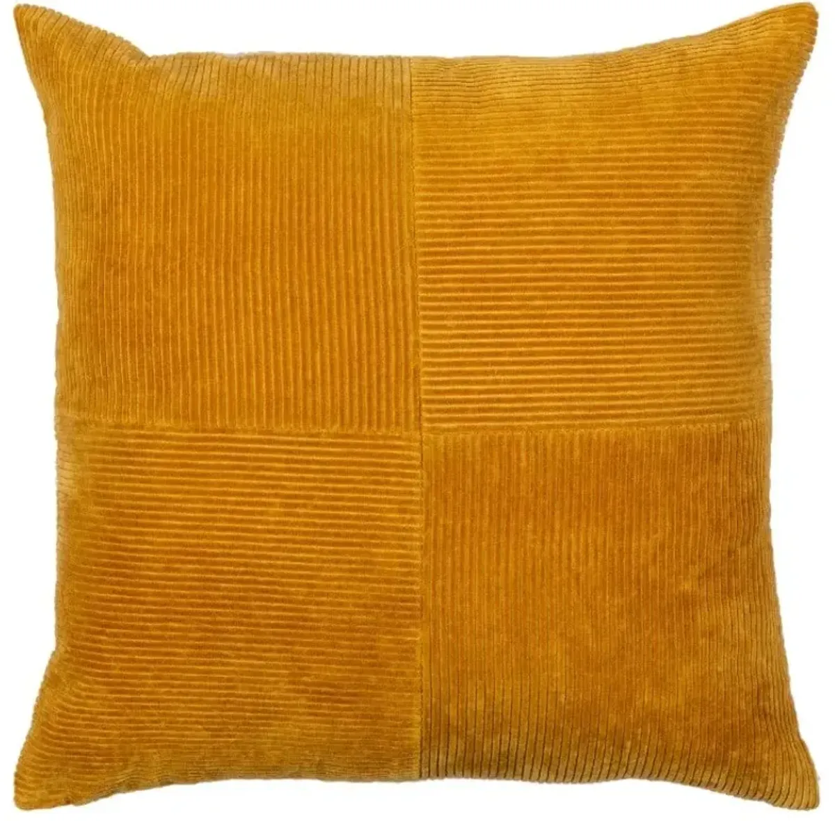 Mustard Corduroy Pillow 18"W x 18"H