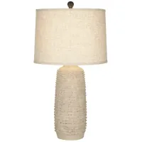 Beige Textured Wash Table Lamp 31"H