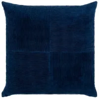 Navy Corduroy Pillow 18"W x 18"H