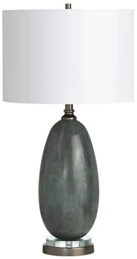 Grey Glass Table Lamp 30.5"H