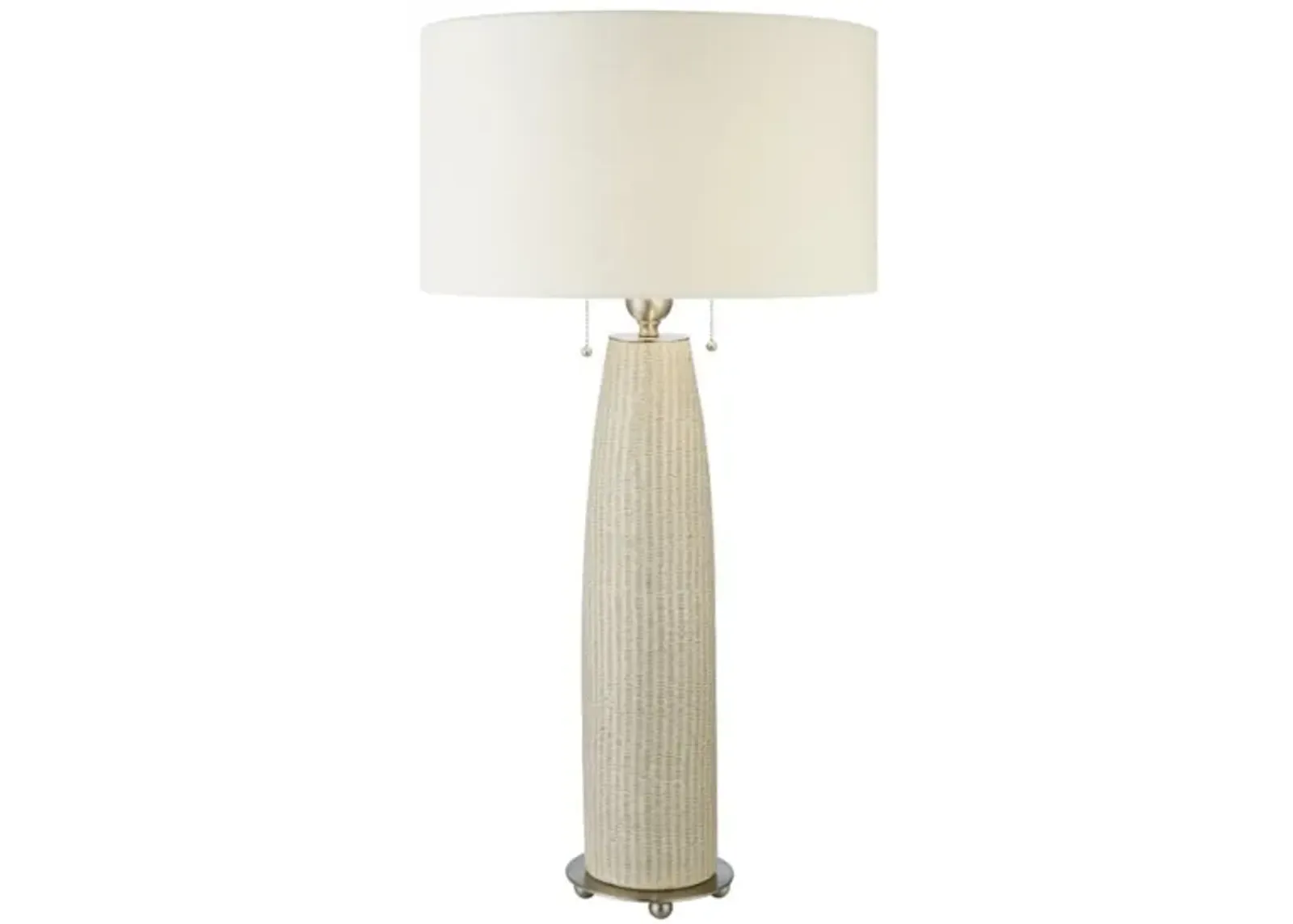 Tan Ceramic Table Lamp 36"H