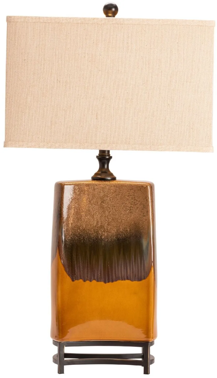 Caramel Ceramic Table Lamp 32"H