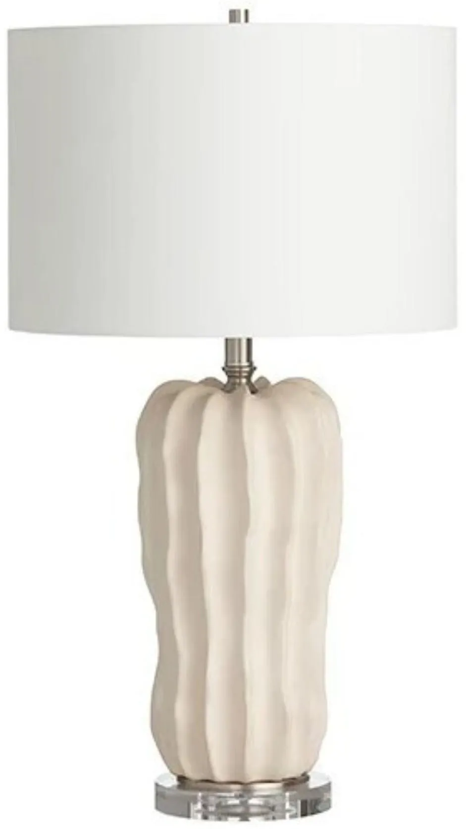 Cream Ceramic Table Lamp 28.5"H