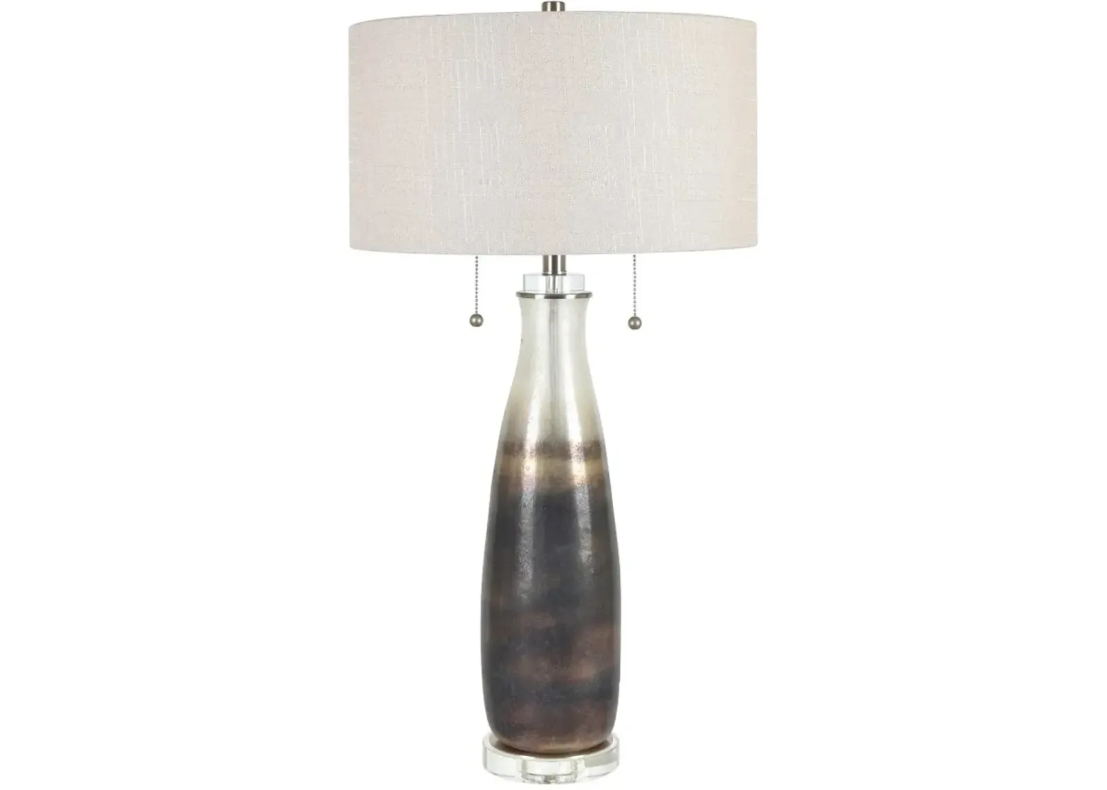 Brown Glass Table Lamp 32"H