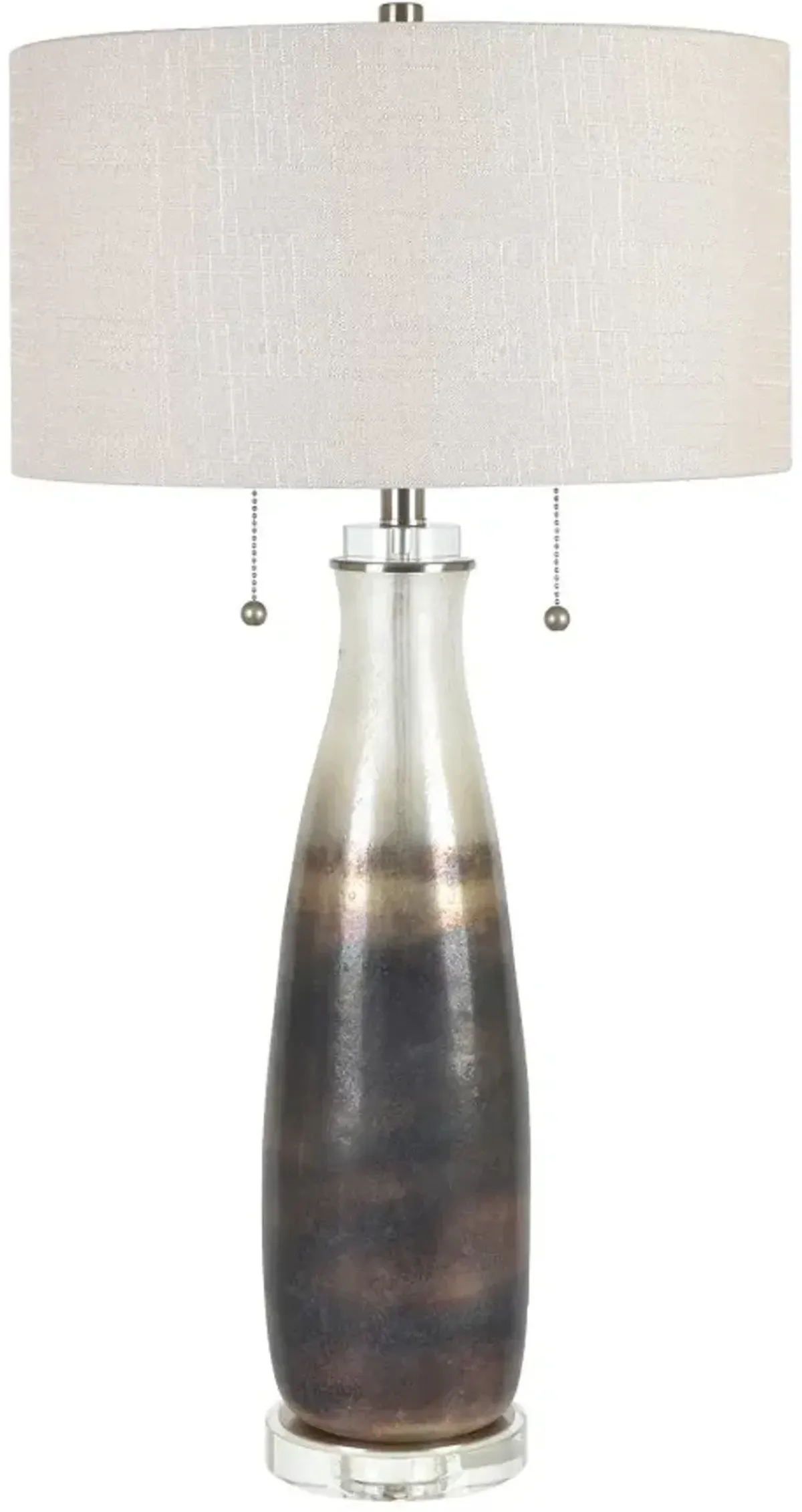 Brown Glass Table Lamp 32"H