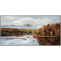 Fall Landscape Framed Canvas 24"W x 48"H