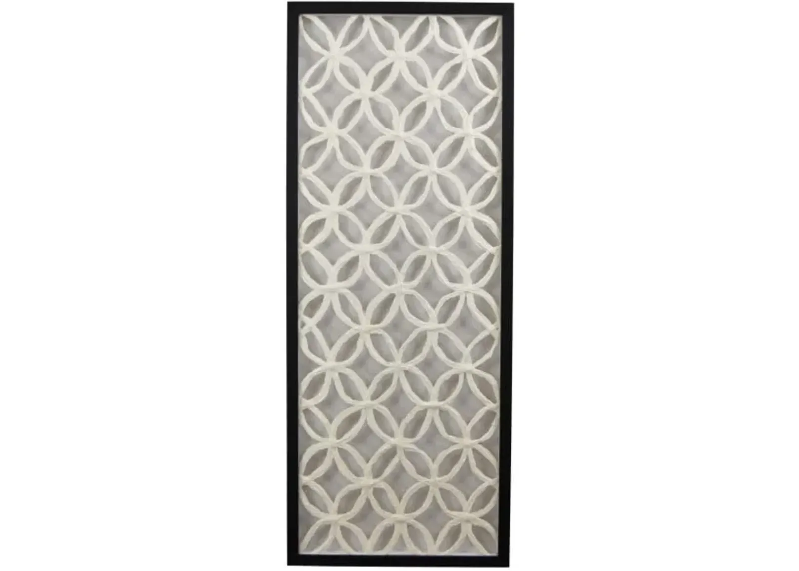 White Circles Natural Fiber Wall Décor 16"W x 39.4"H