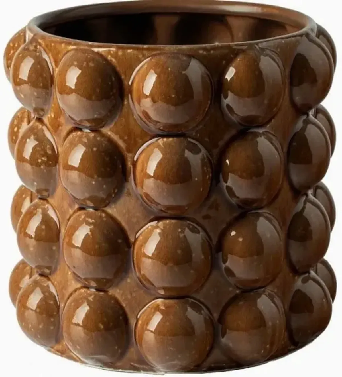 Bronze Bubble Ceramic Planter 9.25"W X 9"H