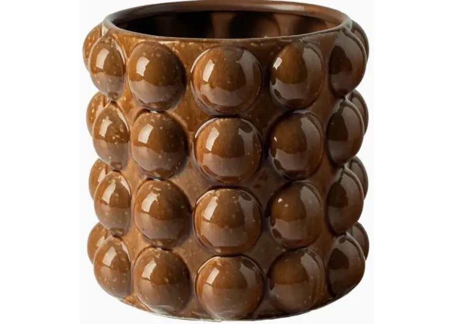 Bronze Bubble Ceramic Planter 9.25"W X 9"H