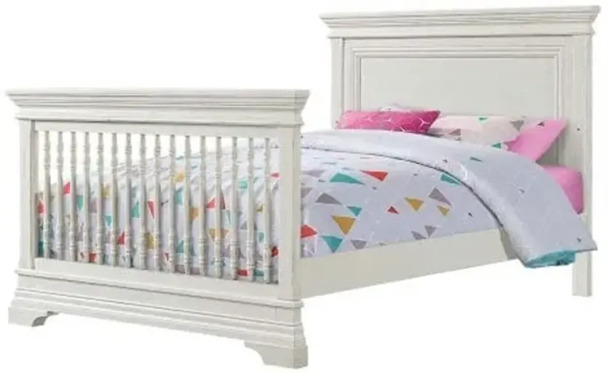 Full Size Bed Rails and Slats for Stella Crib, White