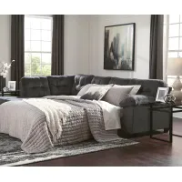 Dustin 2-Pc. Sleeper Chaise Sectional in Grey