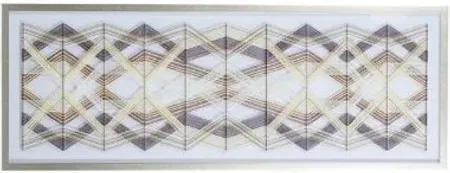 Multi-Color String Geometric Handmade Wall Art  22"W x 60"H